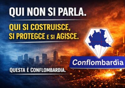 QUI NON SI PARLA. QUI SI COSTRUISCE, SI PROTEGGE E SI AGISCE. QUESTA È CONFLOMBARDIA.