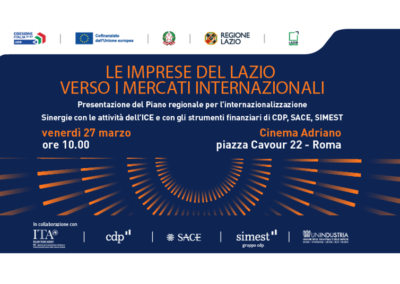 Le imprese del Lazio verso i mercati internazionali – www.lazioeuropa.it