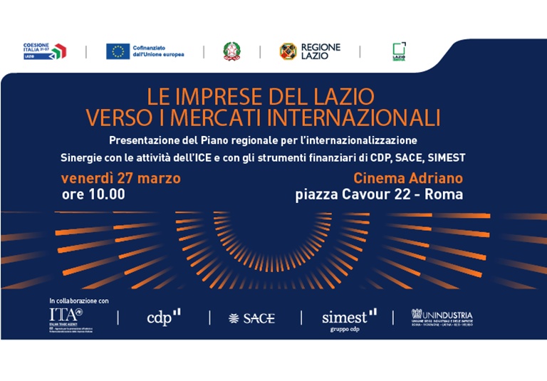 Le imprese del Lazio verso i mercati internazionali – www.lazioeuropa.it