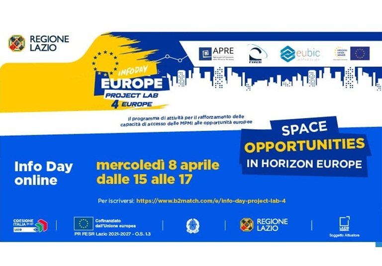 Infoday su Space Opportunities in Horizon Europe – www.lazioeuropa.it