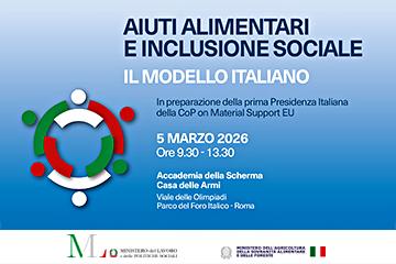 “Aiuti alimentari e inclusione sociale: il modello italiano” – www.lavoro.gov.it