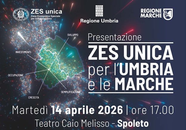 Zes unica per l’Umbria e le Marche: domani, martedì 14 aprile, incontro organizzato dalla Regione – www.regione.umbria.it