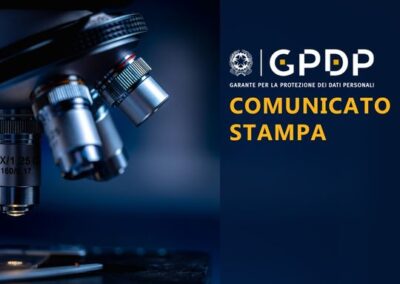 COMUNICATO STAMPA – Ricerca scientifica: in consultazione le Linee guida… – www.gpdp.it