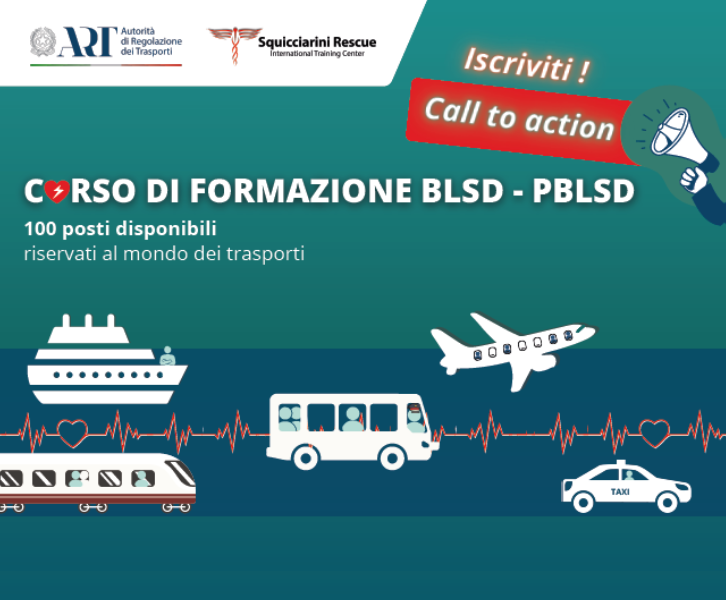 Corso di formazione BLSD-PBLSD con 100 posti per il mondo dei trasporti – www.autorita-trasporti.it