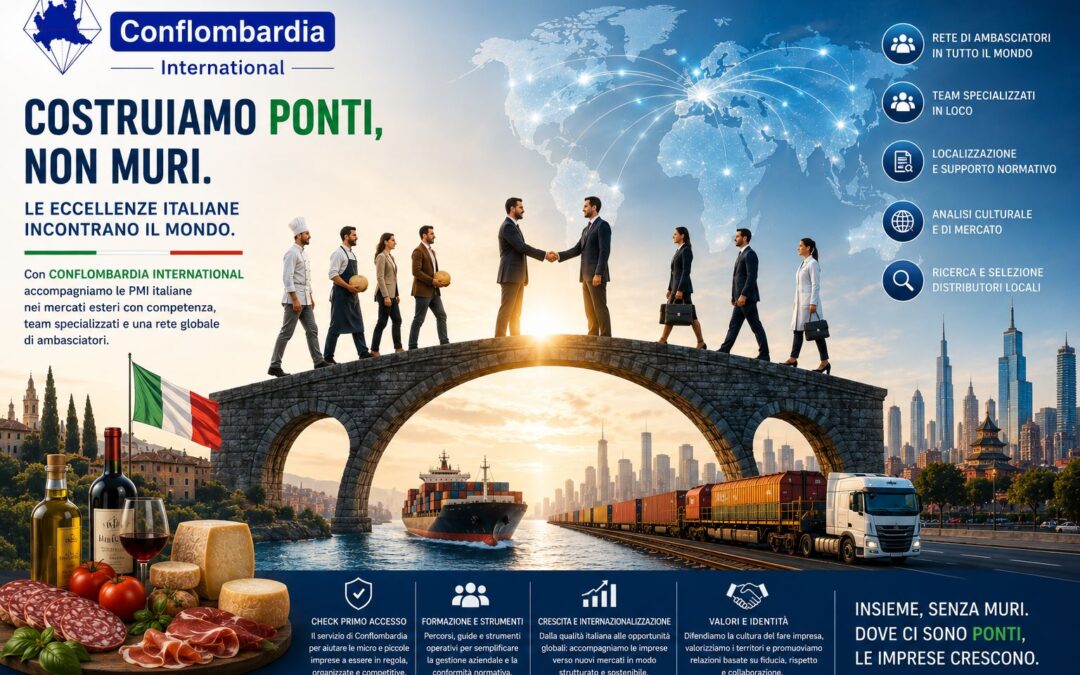 Dal TUTTOFOOD 2026 ai mercati internazionali: la strategia di CONFLOMBARDIA per costruire ponti commerciali tra le PMI italiane e il mondo