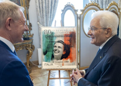 presentato al Presidente della Repubblica, Sergio Mattarella, il francobollo celebrativo – www.mimit.gov.it