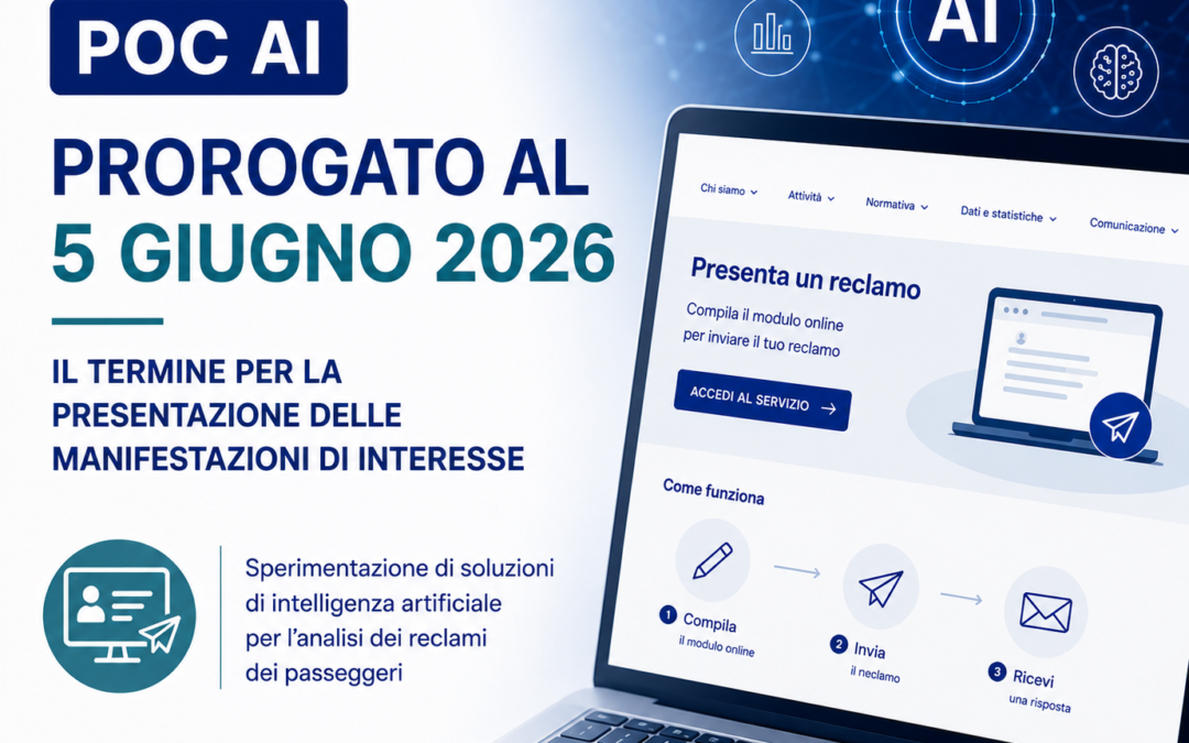 POC AI – Prorogato al 5 giugno 2026 il termine per la presentazione delle manifestazioni di interesse – www.autorita-trasporti.it