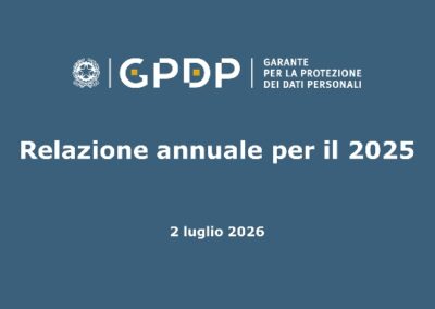 COMUNICATO STAMPA – Il Garante privacy presenta la Relazione annuale. Il… – www.gpdp.it