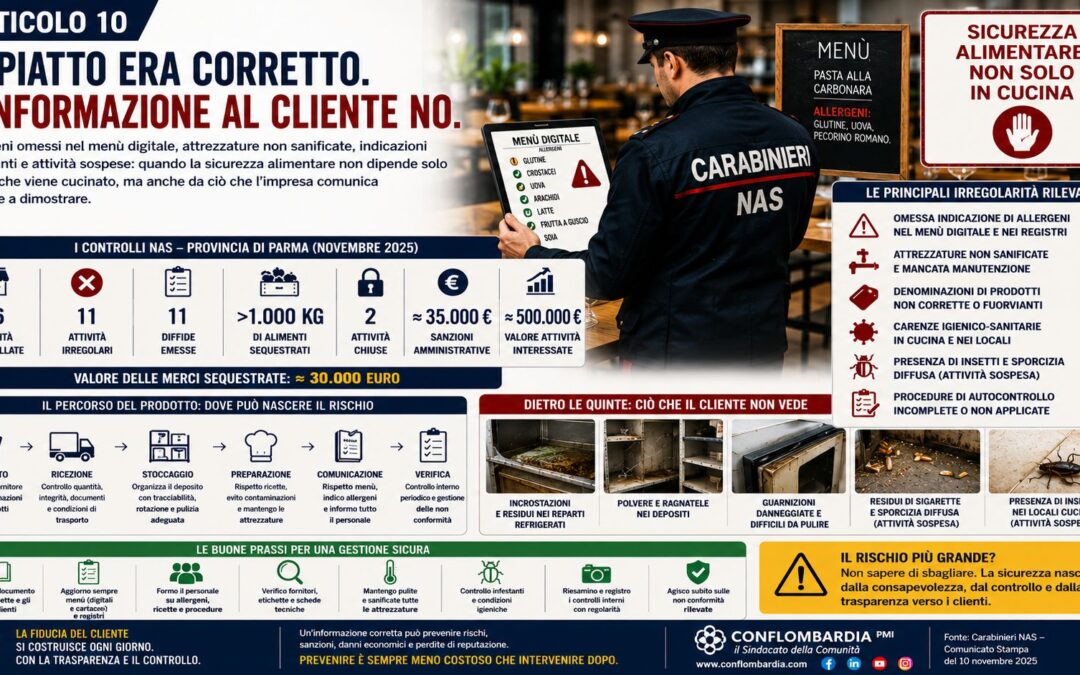 Il piatto era corretto. L’informazione al cliente no