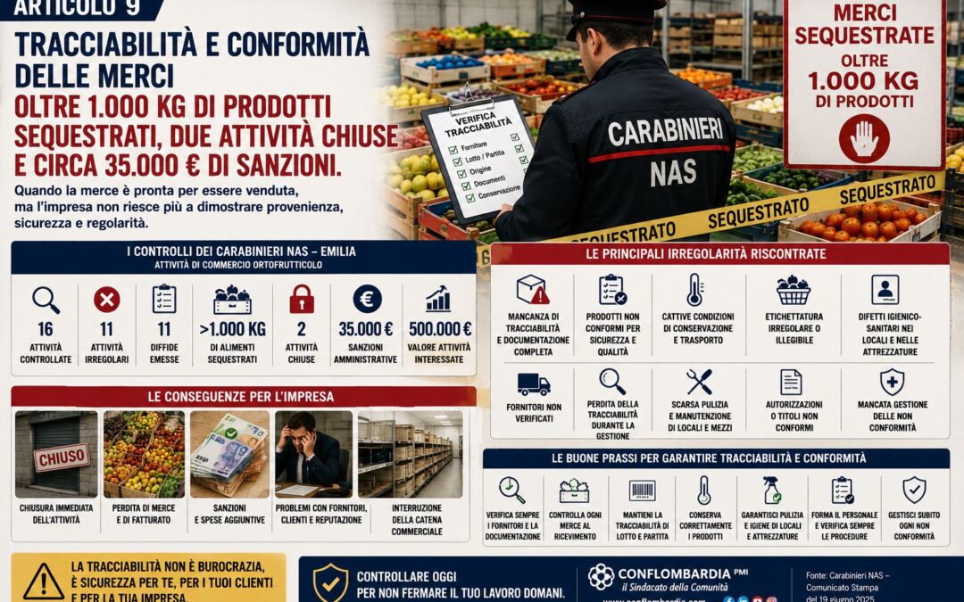 Mille chili di prodotti, ma nessuna certezza sulla loro conformità