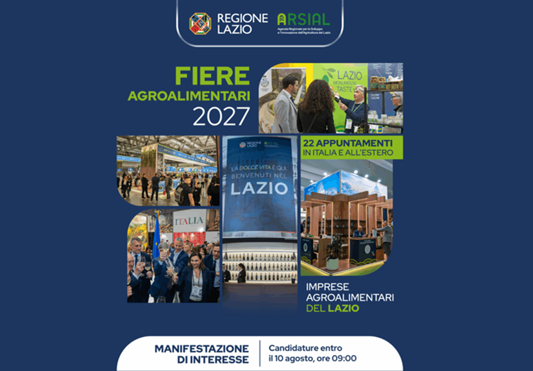 Agricoltura, programma fieristico 2027 – LazioEuropa – www.lazioeuropa.it
