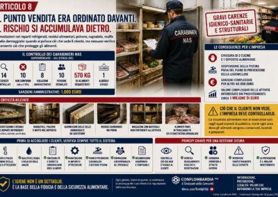 Il punto vendita era ordinato davanti. Il rischio si accumulava dietro