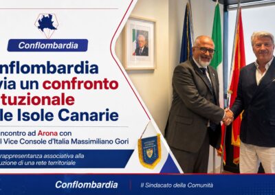 Conflombardia avvia un confronto istituzionale nelle Isole Canarie: incontro ad Arona con il Vice Console d’Italia Massimiliano Gori