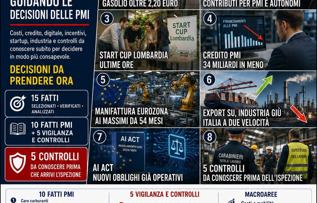 Osservatorio PMI 2.0 del 24 agosto 2026: 15 fatti da conoscere prima di decidere