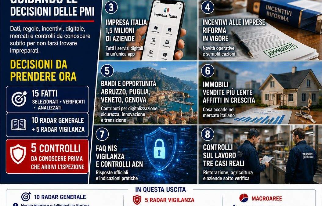 Osservatorio PMI 2.0 – 19 agosto 2026: 15 fatti da conoscere prima di decidere