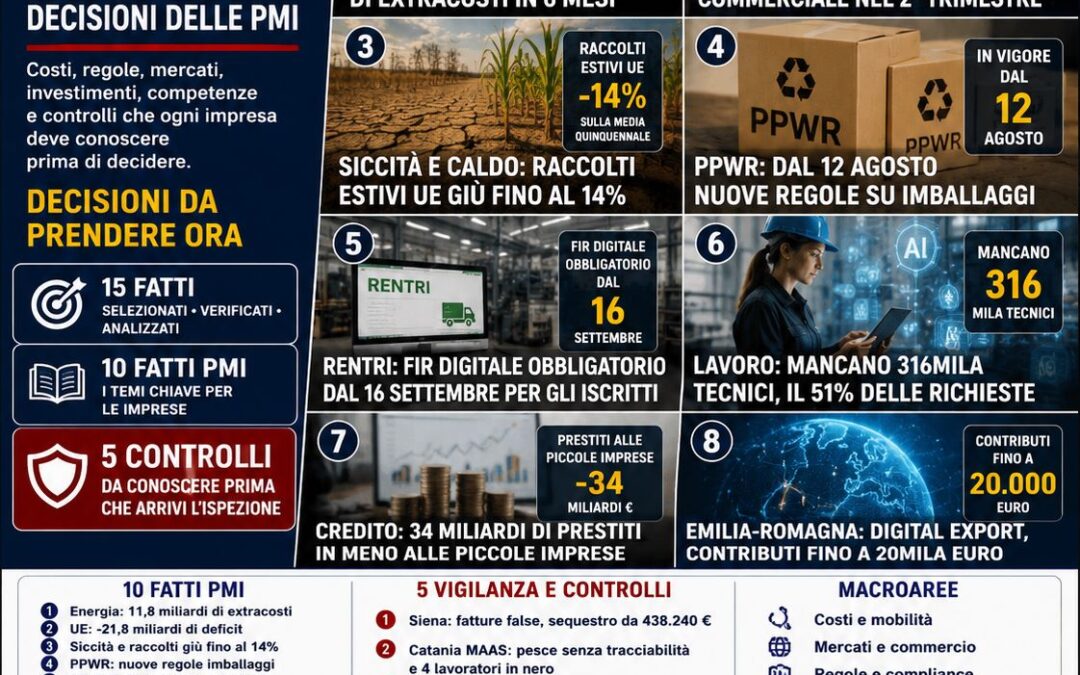 Osservatorio PMI 2.0 del 26 agosto 2026.