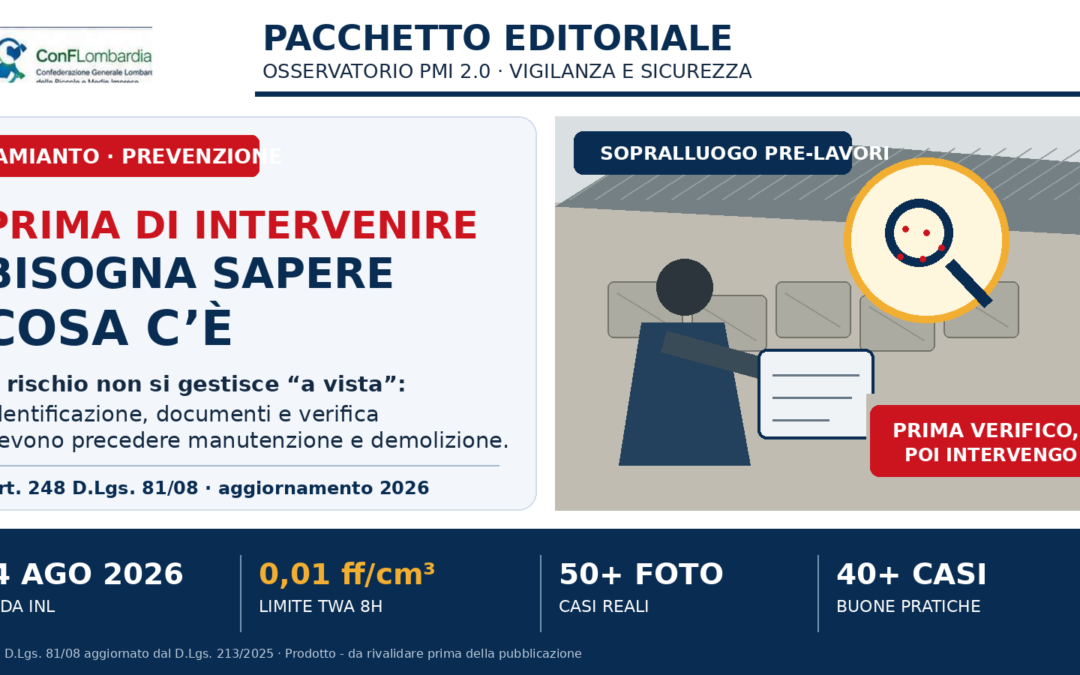 Amianto: prima di intervenire bisogna sapere cosa c’è