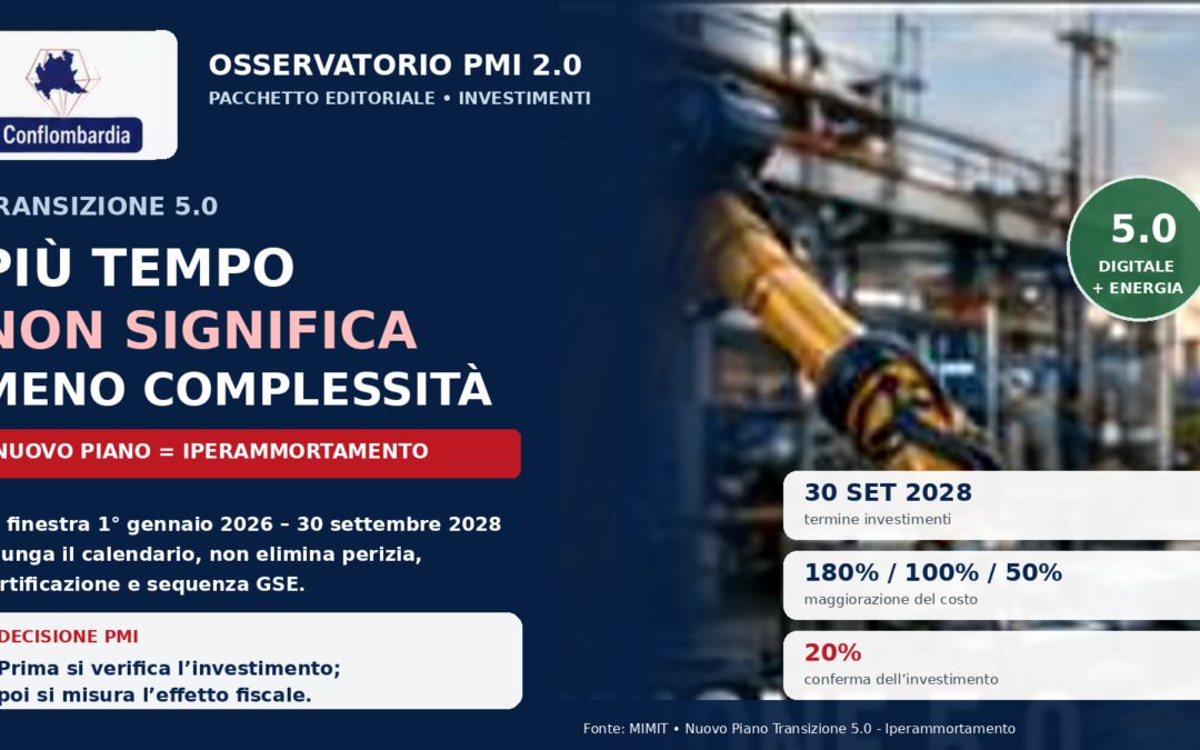 Transizione 5.0: più tempo non significa meno complessità