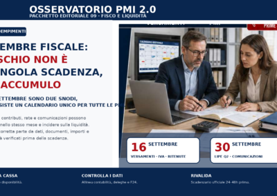 Settembre fiscale: il rischio non è la singola scadenza ma l’accumulo