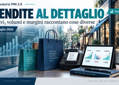 Vendite al dettaglio: incassi +0,8%, volumi -0,6%. Perché una PMI deve guardare oltre il fatturato