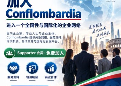加入 Conflombardia：连接在意华人企业与全球商业机会的全国性、国际化网络
