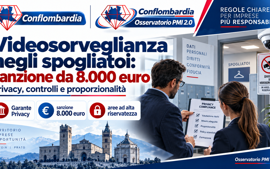 Videosorveglianza negli spogliatoi: sanzione da 8.000 euro
