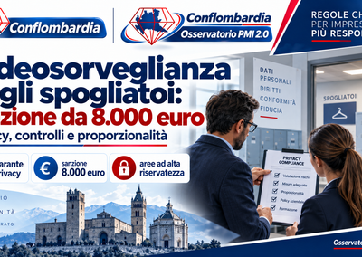 Videosorveglianza negli spogliatoi: sanzione da 8.000 euro
