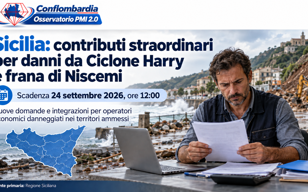 Sicilia, Ciclone Harry e frana di Niscemi: la finestra chiude il 24 settembre, ma non tutti devono presentare una nuova domanda