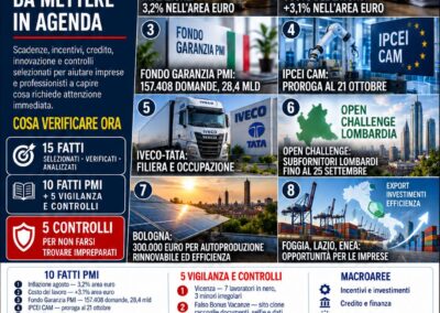 Osservatorio PMI 2.0 del 18 settembre 2026: 15 segnali operativi per imprese e professionisti