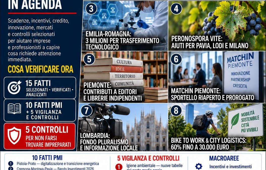 Osservatorio PMI 2.0 del 21 settembre 2026: quindici fatti da conoscere prima che diventino scadenze, costi o problemi
