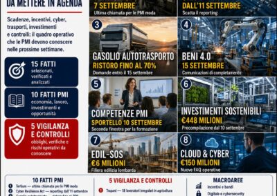 sservatorio PMI 2.0 del 4 settembre 2026: quindici fatti da mettere in agenda per imprese e professionisti