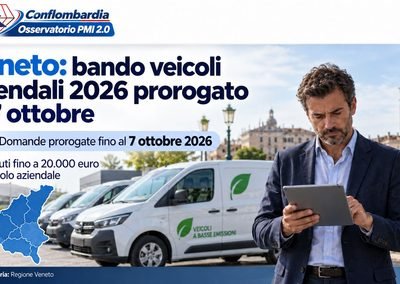 Veneto, veicoli aziendali: proroga al 7 ottobre e fino a 20 mila euro per sostituire i mezzi più inquinanti