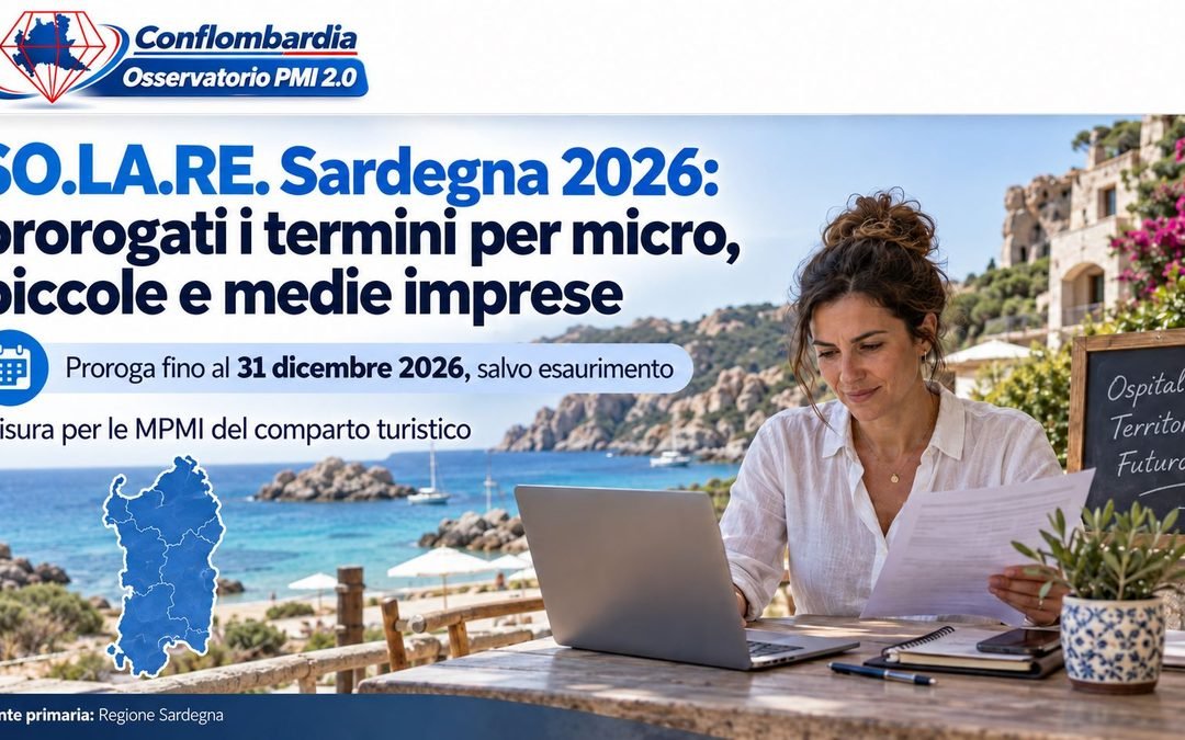 SO.LA.RE. Sardegna 2026: proroga fino a dicembre, ma per le imprese turistiche l’ordine cronologico resta decisivo