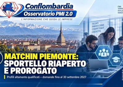 MATCHIN Piemonte, sportello riaperto e prorogato fino al 30 settembre 2027